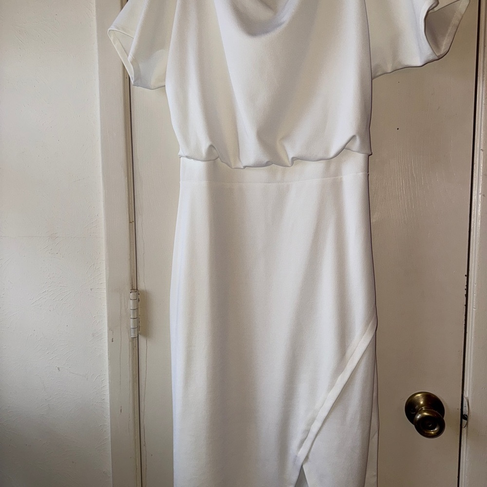 Kensie Asymmetrical White Dress